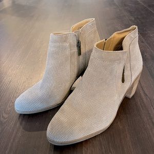 Taupe Lucky Brand Heeled Booties